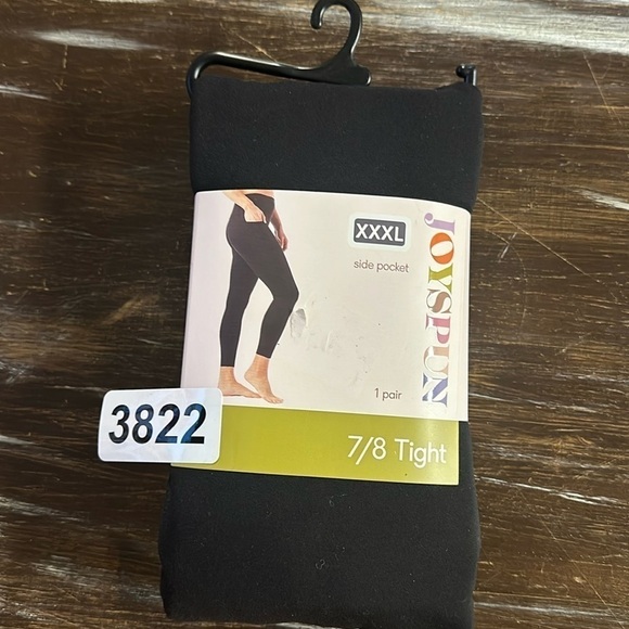joyspun Accessories - Joyspun xxxlarge 1 pair 7/8 tight  side pocket  black